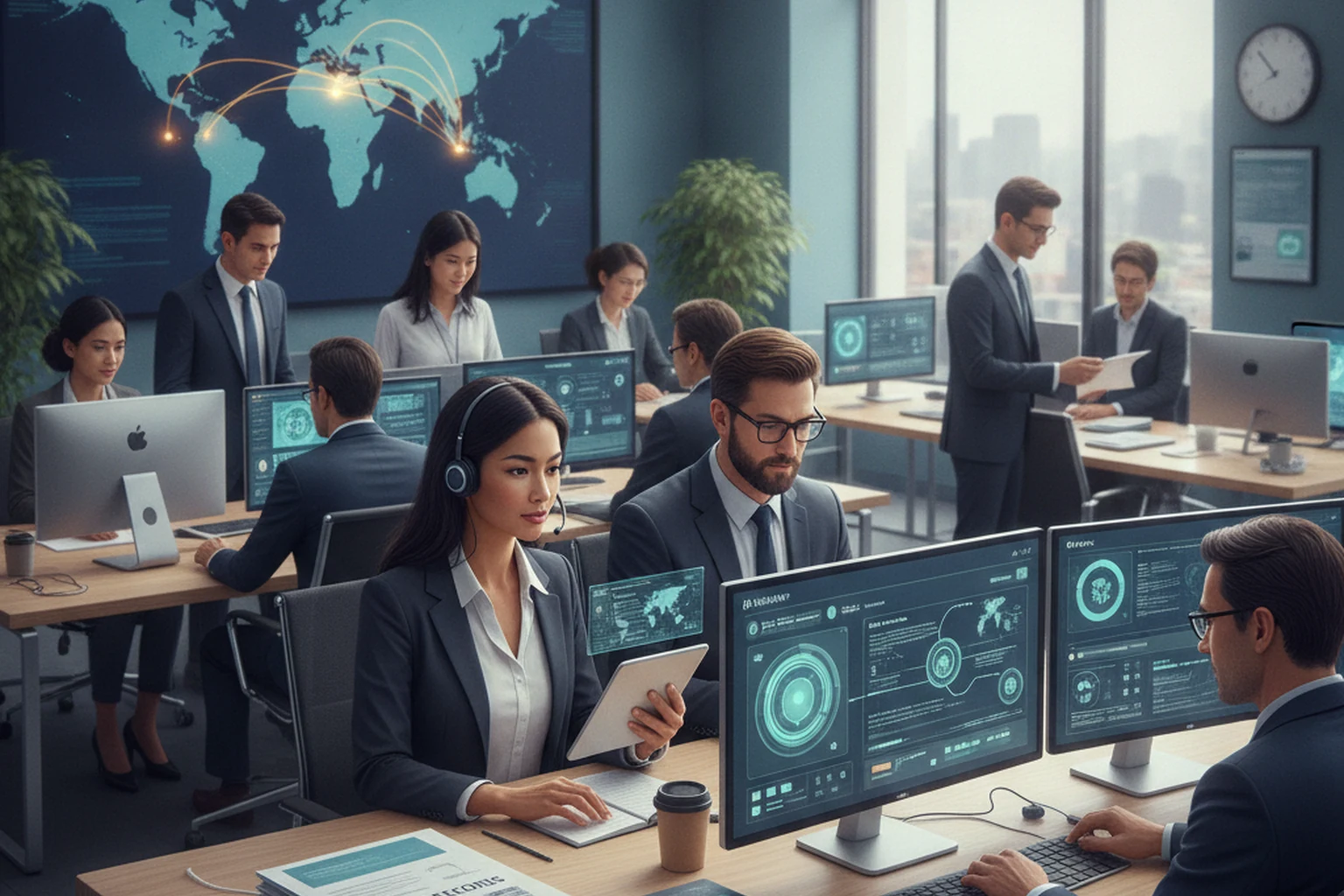Overseas Virtual Assistant Operations: Launch Readiness Review editorial illustration
