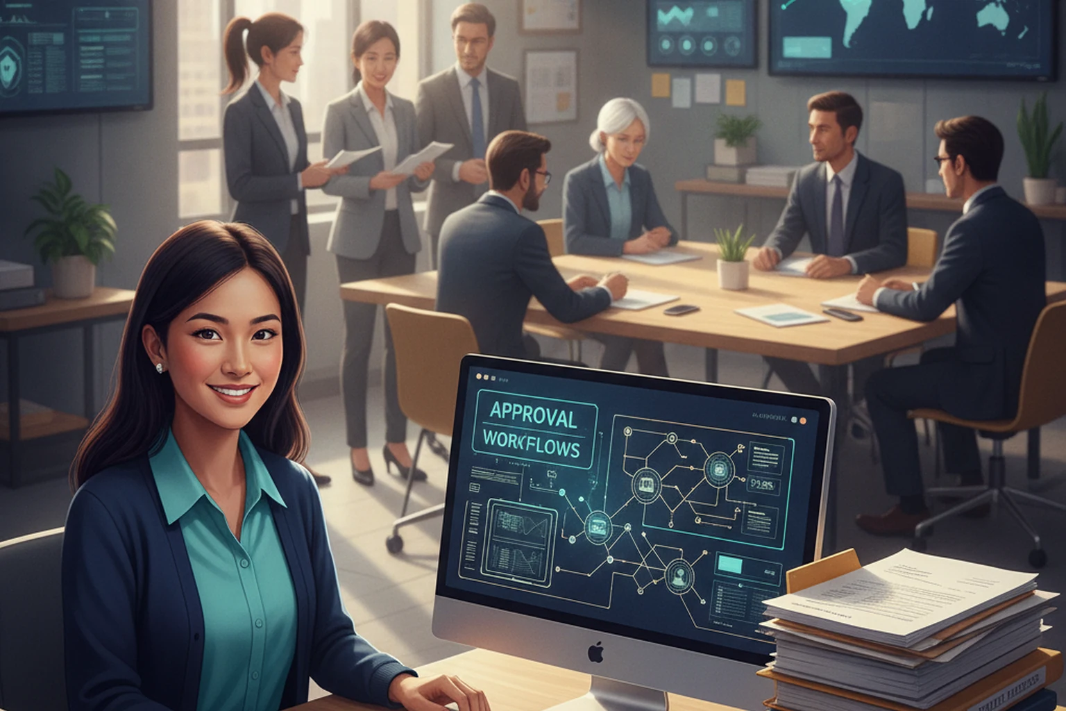 Overseas Virtual Assistant Operations: Quality Review Cadence editorial illustration