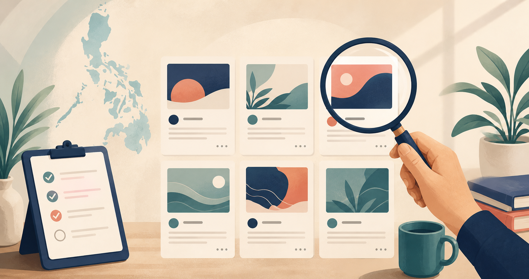 Content-quality sampling for remote virtual assistant teams editorial illustration