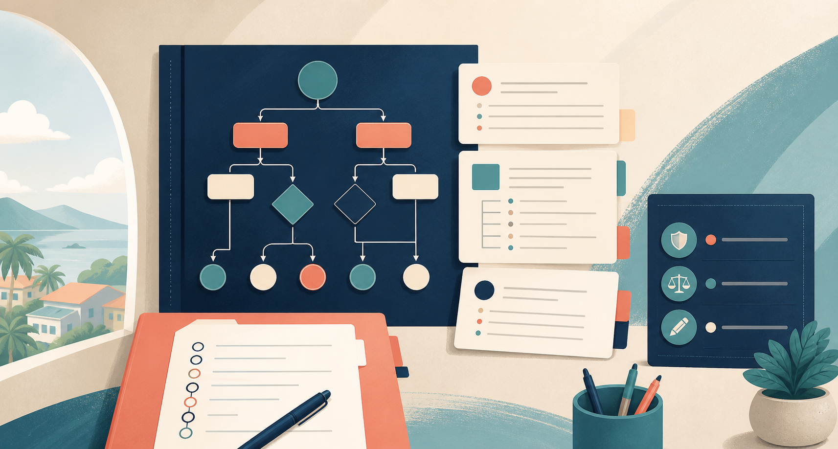Editorial briefs that prevent rework with a Philippines virtual assistant editorial illustration